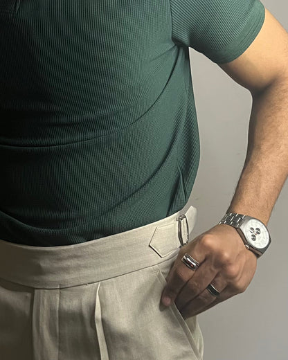 Knitted polo T-shirt