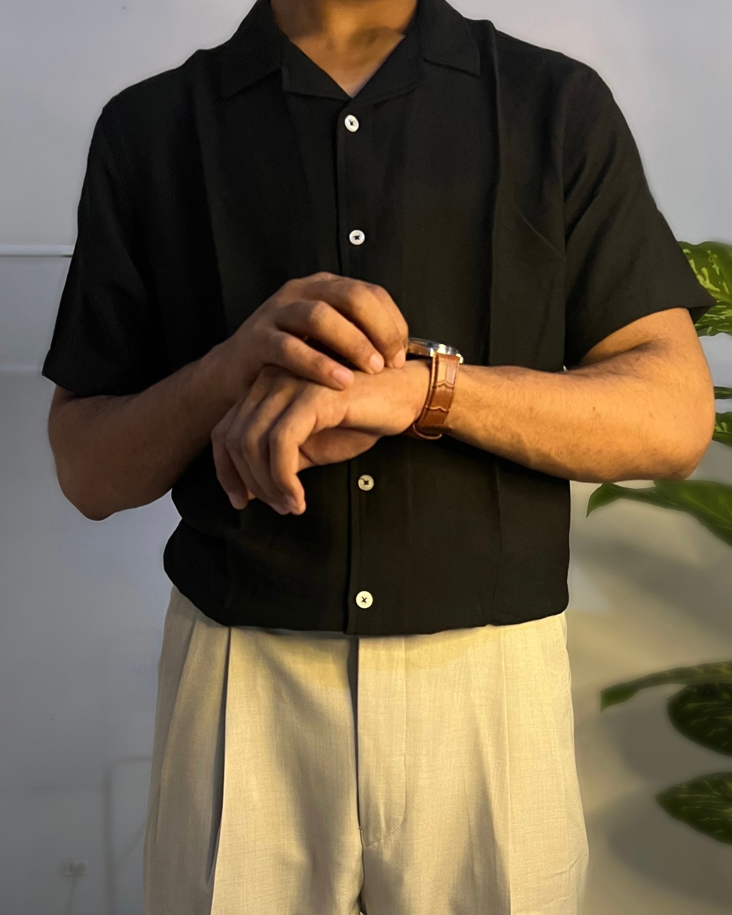 Cuban collar shirt