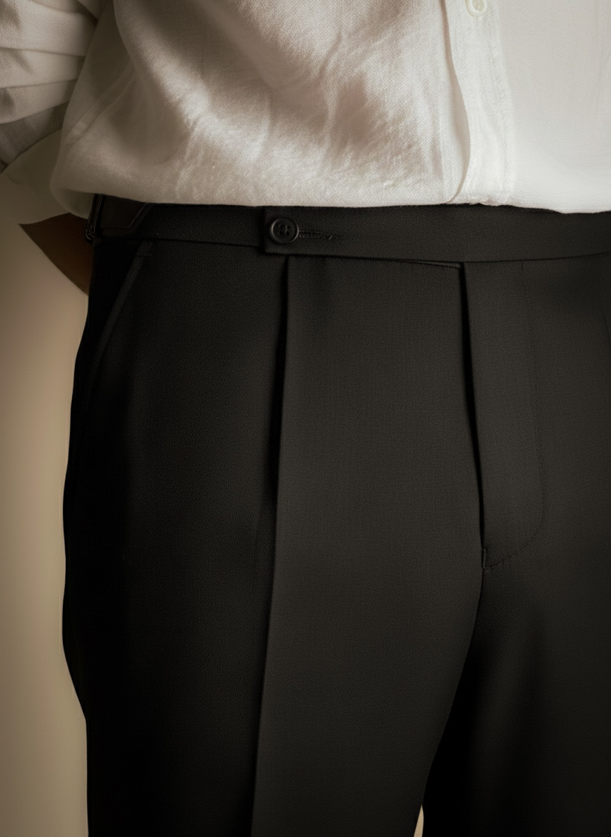 High waist tailored Pants (Italian) - Regular fit