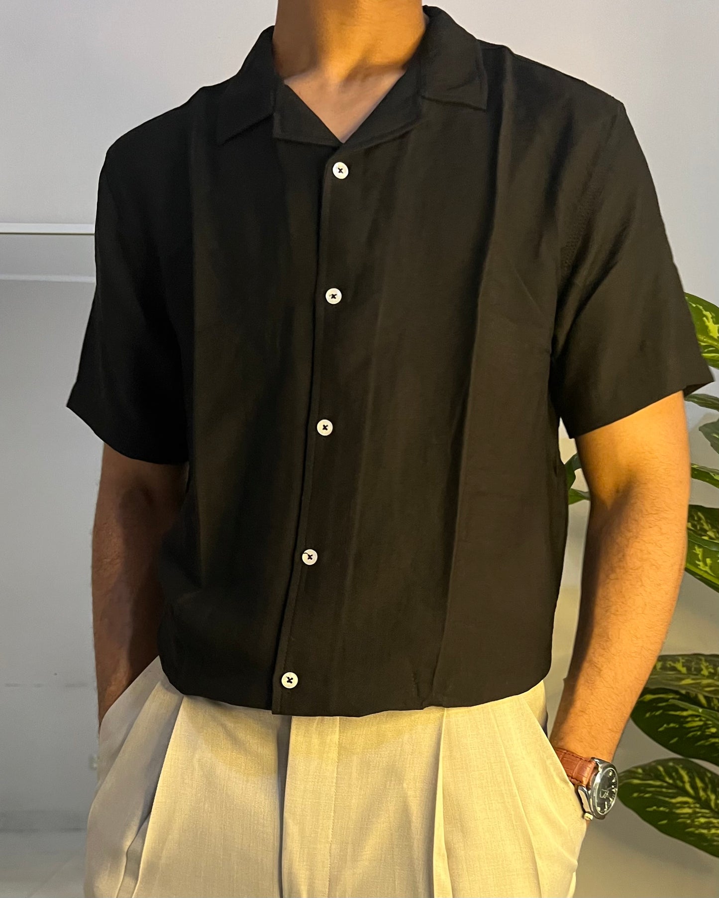 Cuban collar shirt