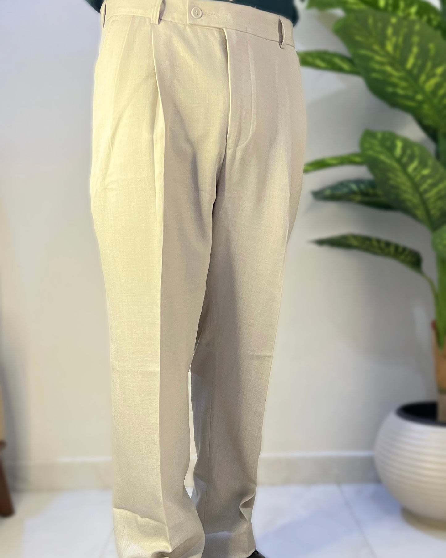 Wide leg chino pants